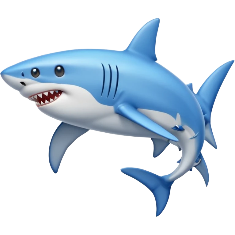 Shark with legs wearing blue shoes emoji