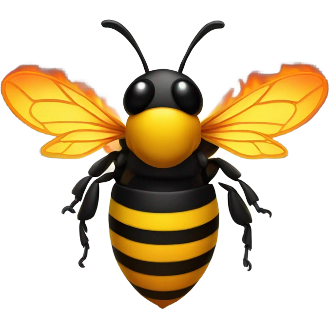 Bee on fire emoji