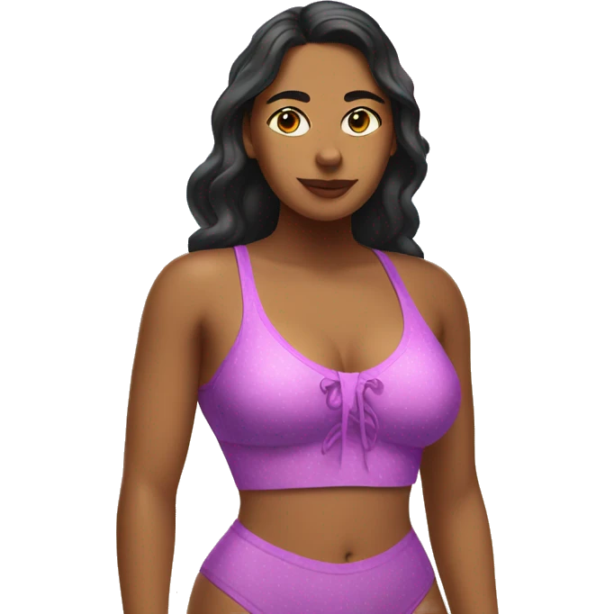 Slim Thicc Latina woman in a swimsuit emoji