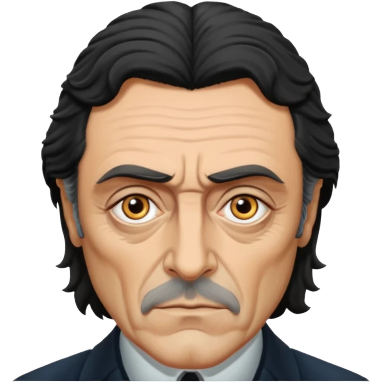 Ian McShane with grey eyes emoji