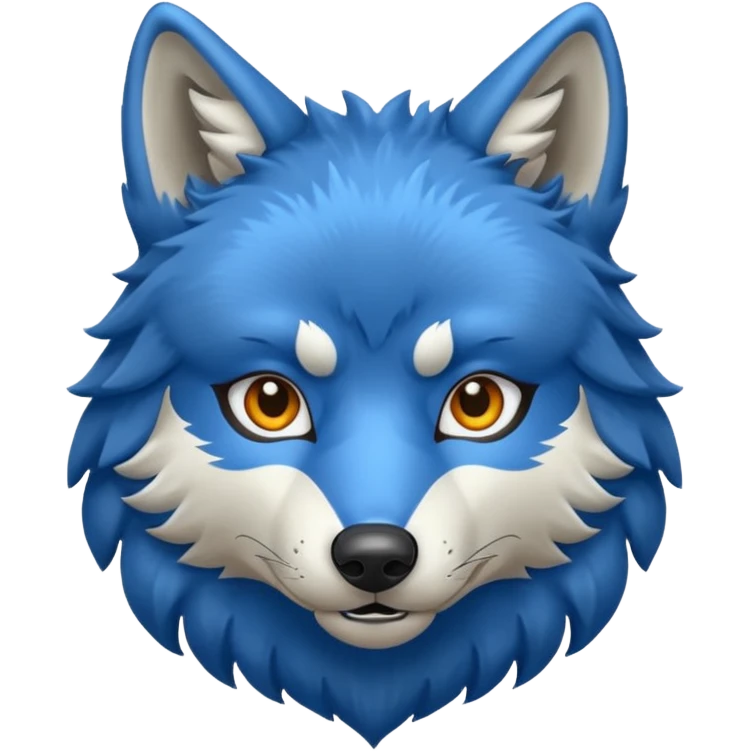 blue wolf head emoji