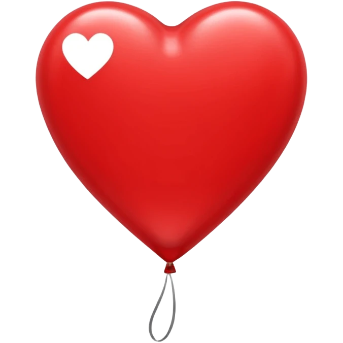Roter Herzluftballon fliegt davon emoji
