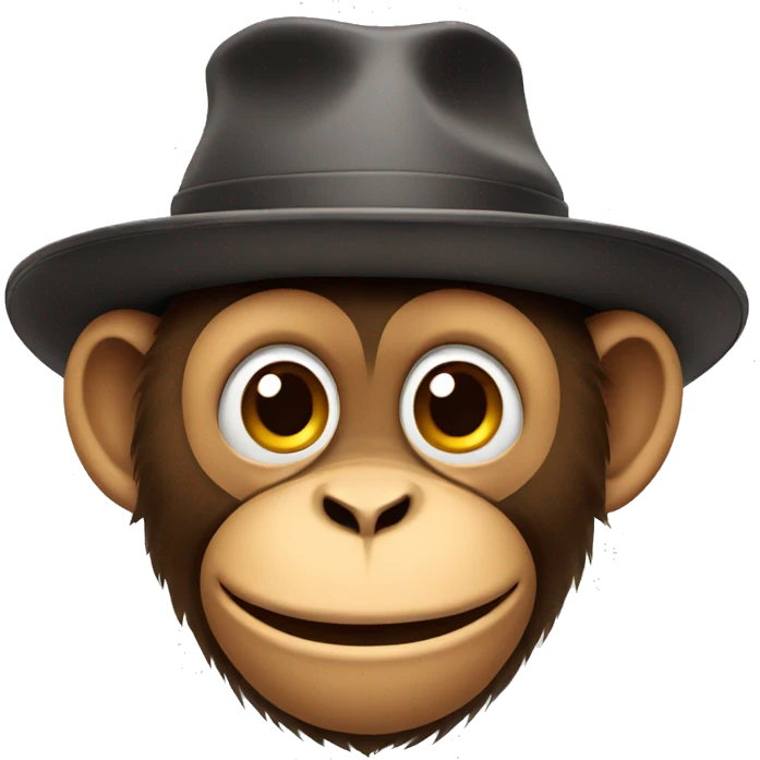 Monkey with hat emoji