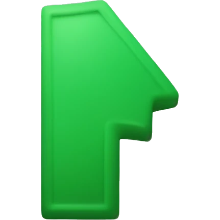 upward direction emoji in green color emoji