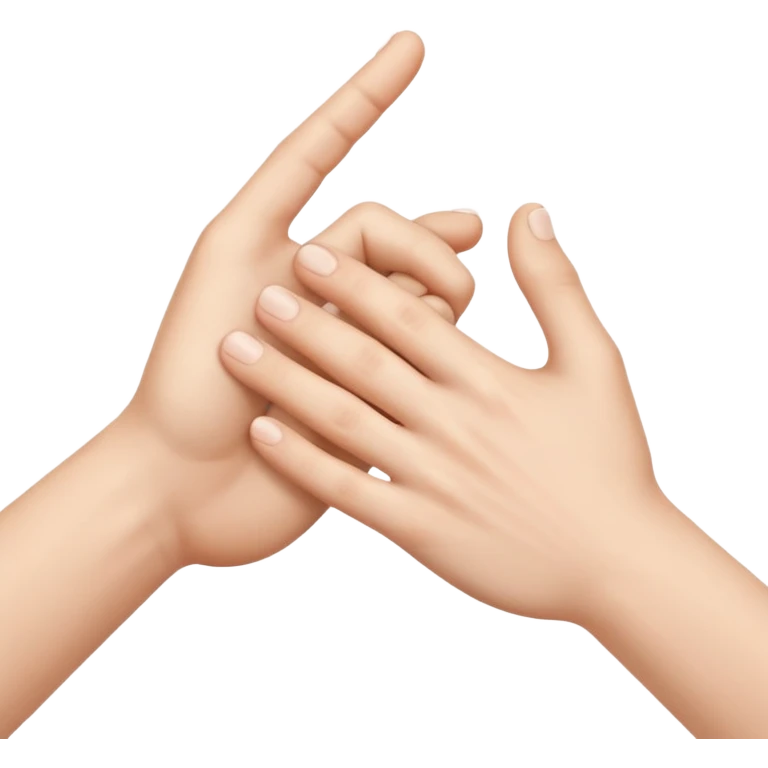 two white hands in a secret handshake emoji