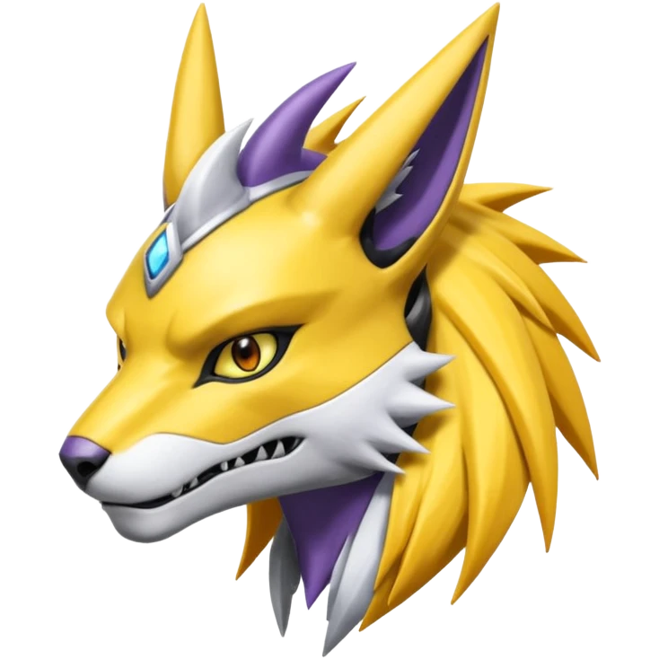  Cool Edgy Shiny Electrike-Greymon-Renamon-Weregarurumon full body emoji