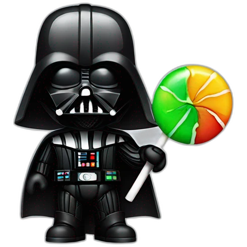 Darth vader sucking a lollipop emoji