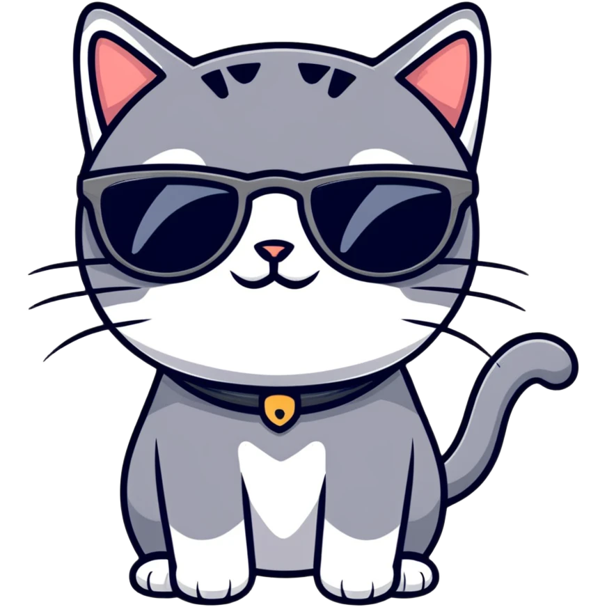 Cat with sunglasses emoji