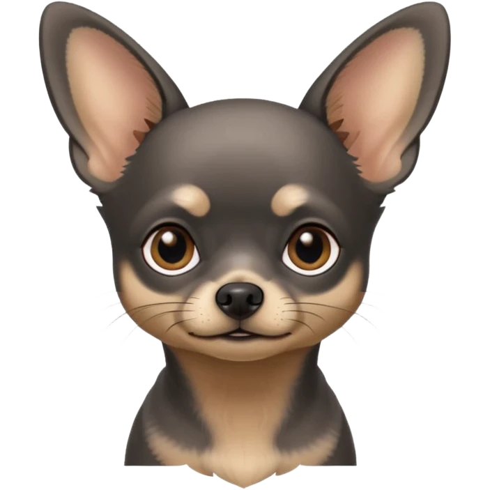 Grey-black Chihu dog emoji