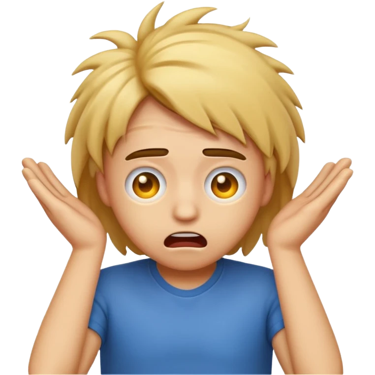 stressed emoji pulling out hair  emoji