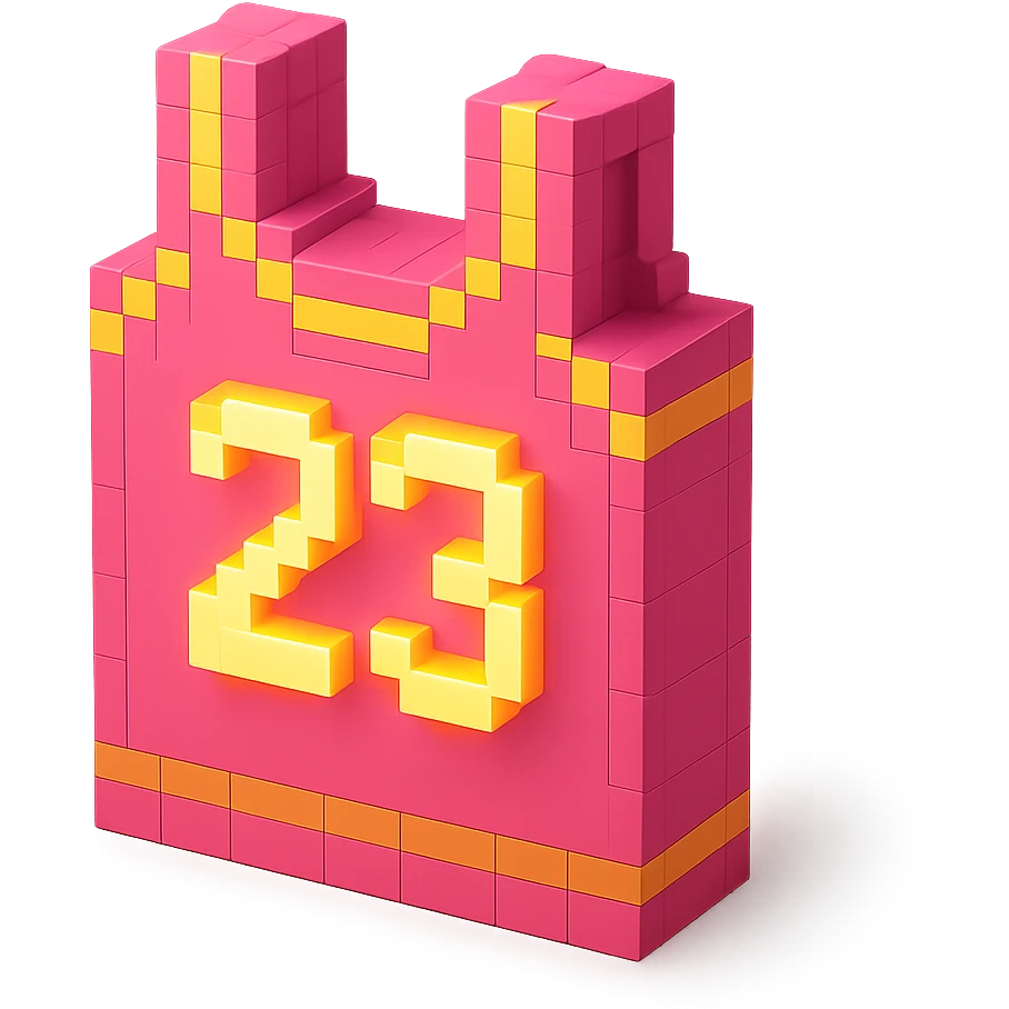 розовая баскетбольная майка со светящейся надписью "23", no background emoji