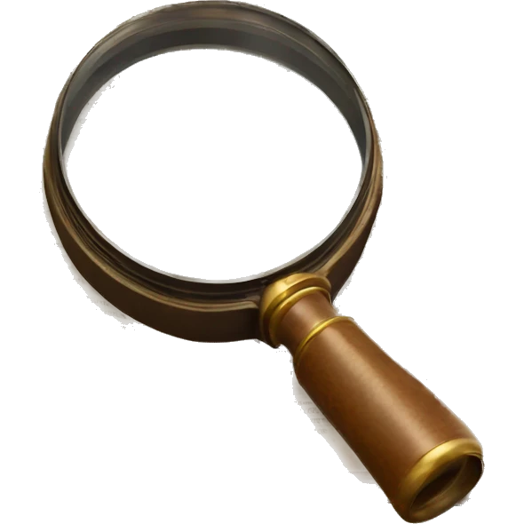 vintage book with magnifying glass emoji