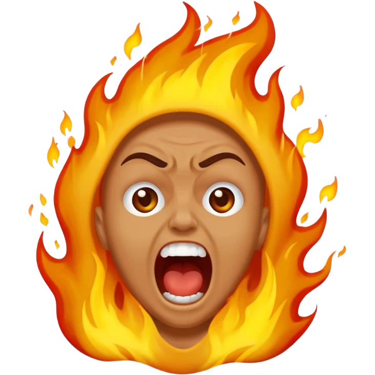 person burning in the pits of hell emoji