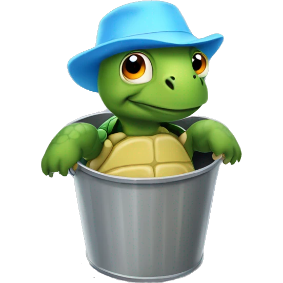 The Mix of a turtle and a water bucket emoji