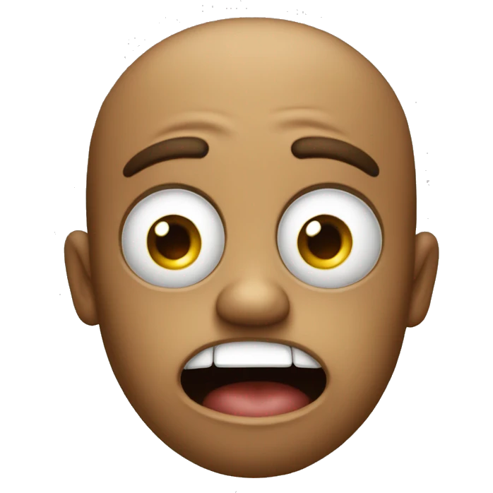 Extremely wide-eyed, flabbergasted emoji with their jaw dropped in cartoon-like exaggeration  emoji