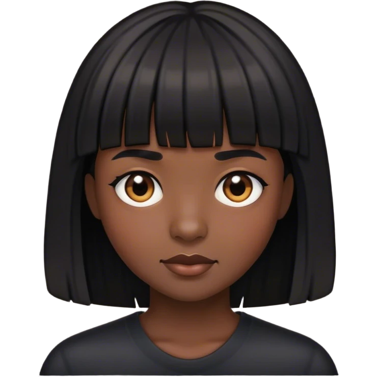 zumbi cabelo preto de franja  emoji