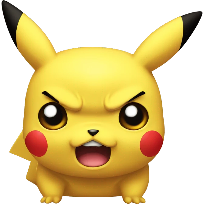 Pikachu angry emoji