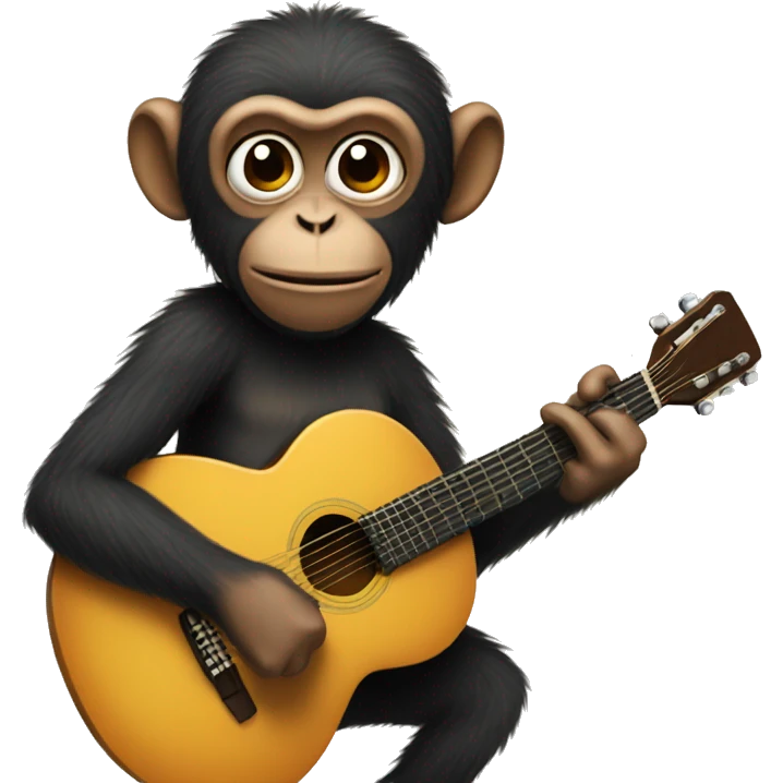 Monky with guitar  emoji