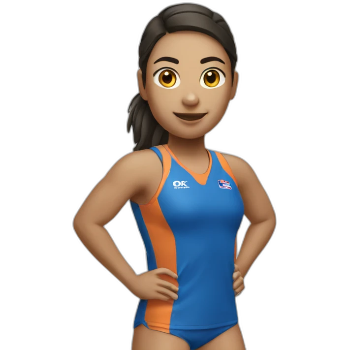 Voley player female ok emoji