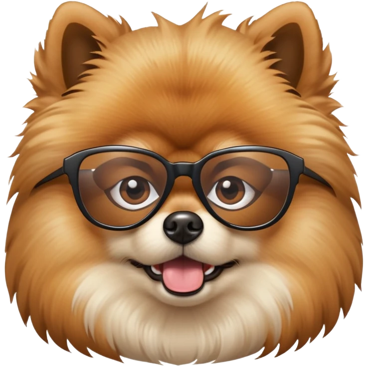 angry pomeranian in cool glasses emoji