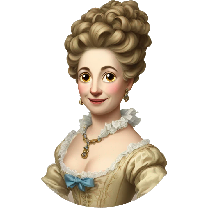 Rococo portrait of woman emoji