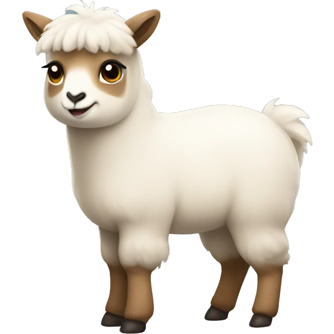 Cute Alpaka full size emoji