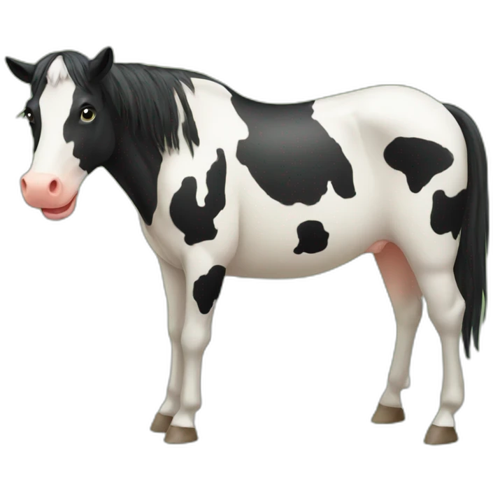 horse, cow,  emoji