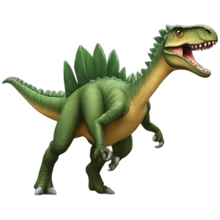 Stegosaurus Deinonychus playing emoji