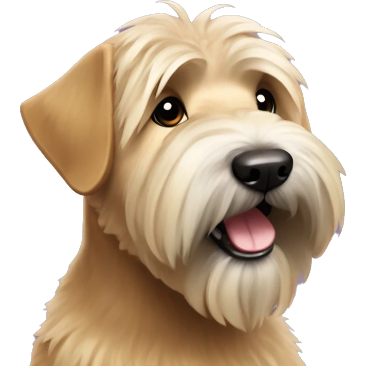 Cute soft coated Wheaton terrier emoji