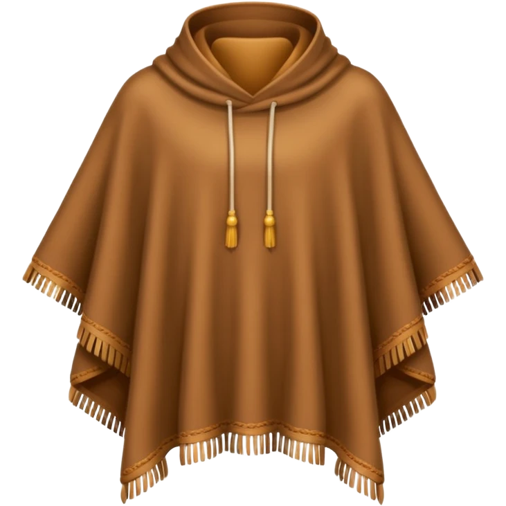 A brown poncho emoji