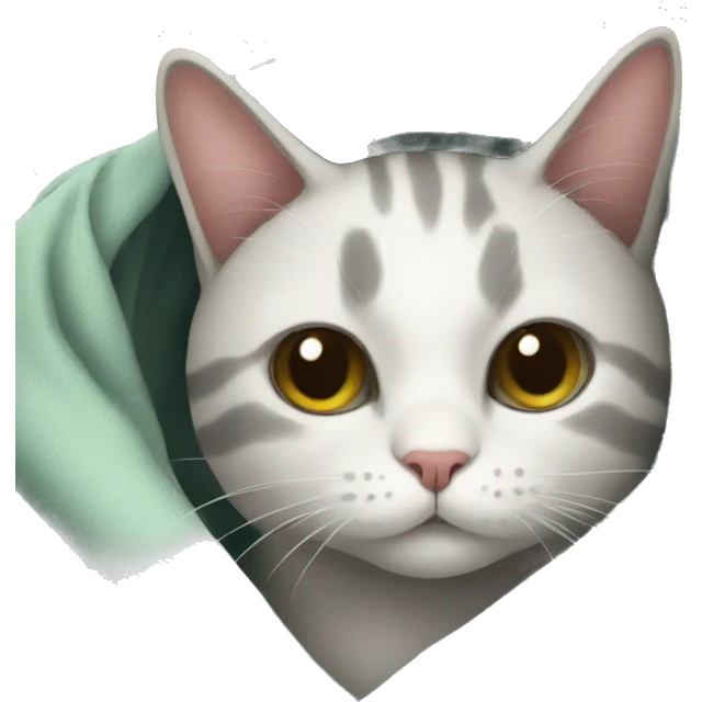 Cat in blanket emoji