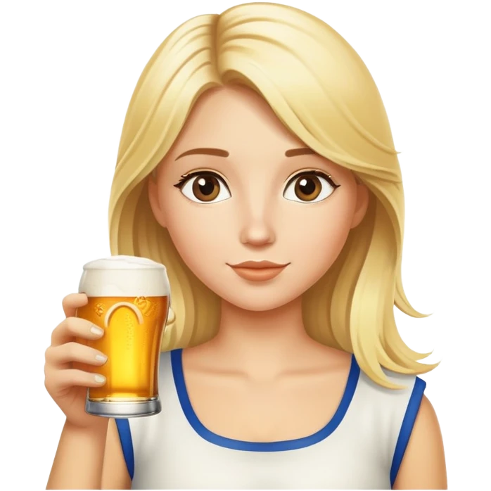 blonde girl with corona beer emoji