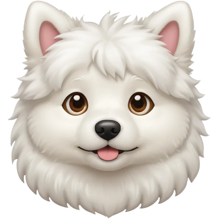 Un perro blanco tierno emoji