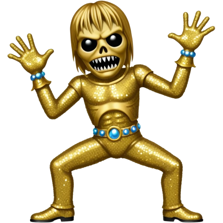 iron maiden monster eddie elegante glamour sparkle dance emoji