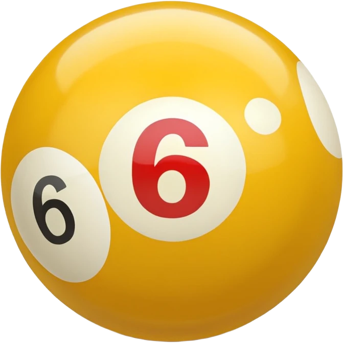 6 numbered billiard ball  emoji