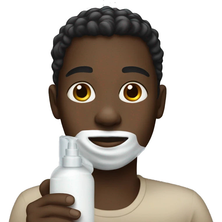 Black person with lotion emoji