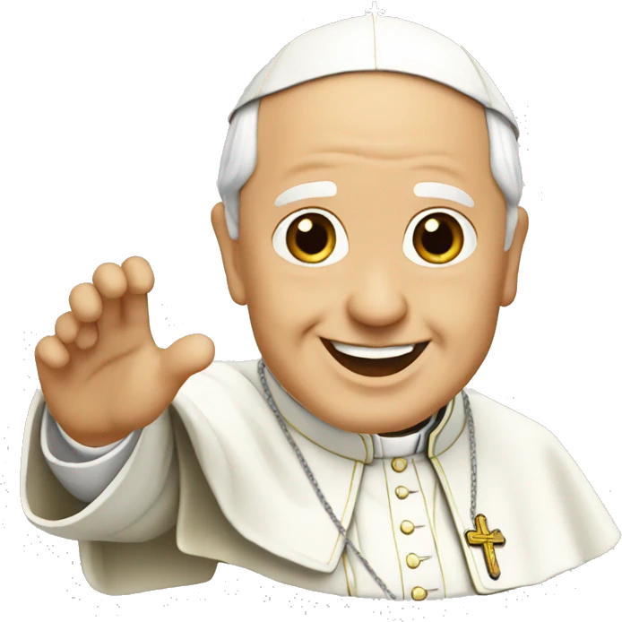 pope francis saying hi emoji