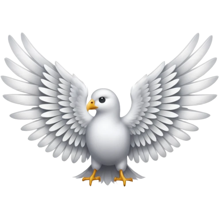 Only a wing. Double side white wing emoji