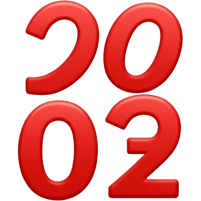 red numbers "2023" emoji