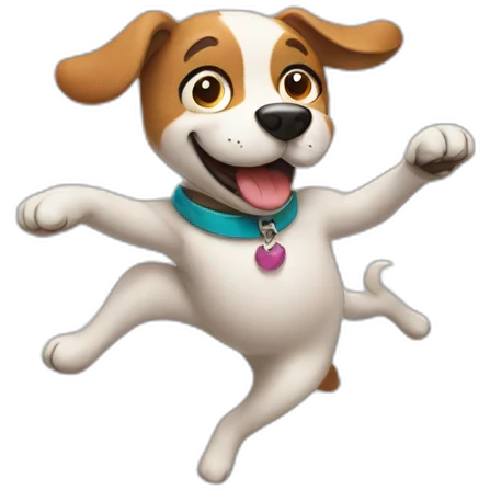 Dancing dog emoji