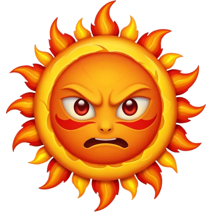 Evil sun emoji