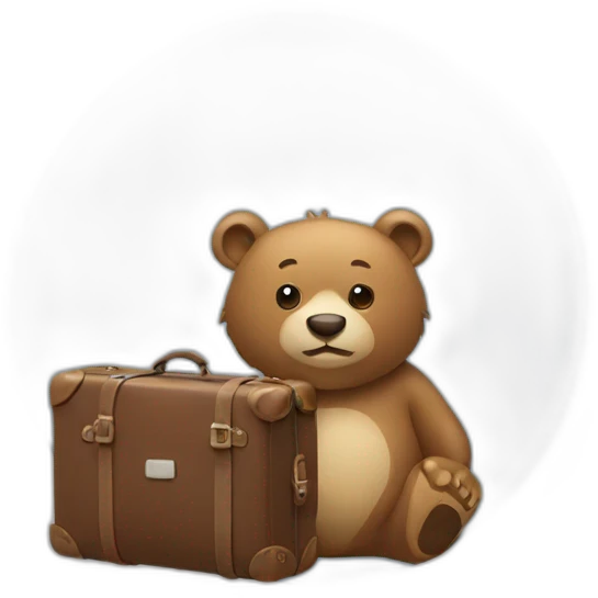 bear with luggage emoji
