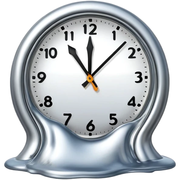 Melting clock emoji