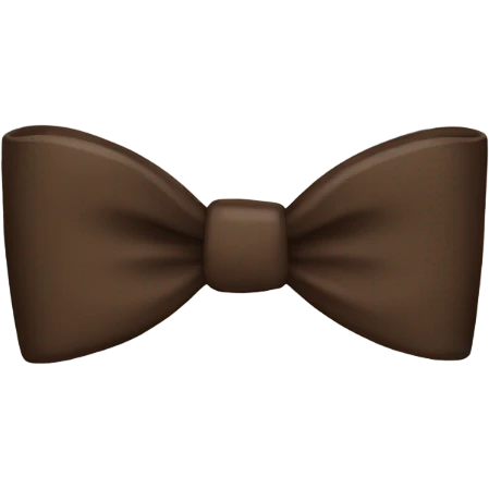 Cool dark Brown bow emoji
