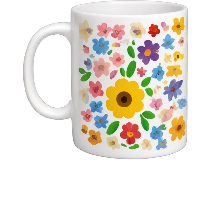 Mug with flower pattern  emoji