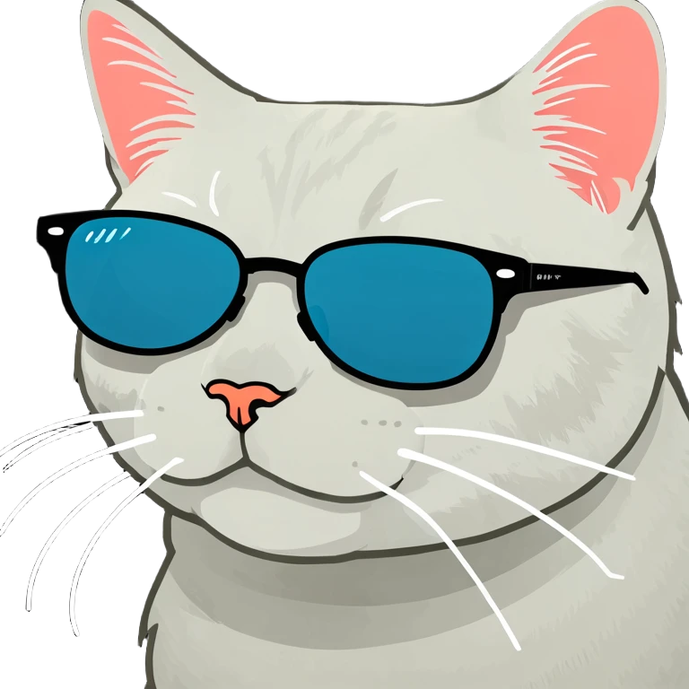 Cat with sunglasses emoji