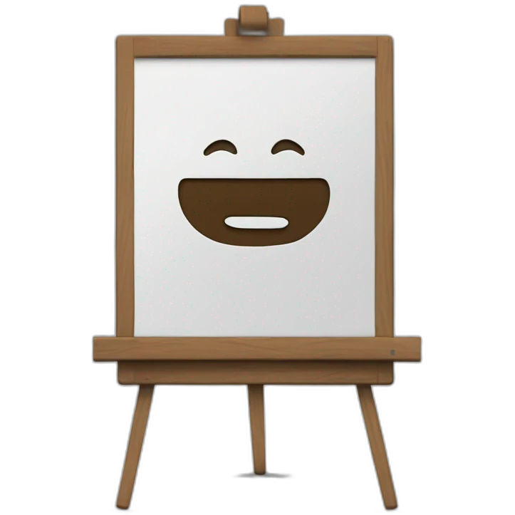 marker board Flipchart without face emoji