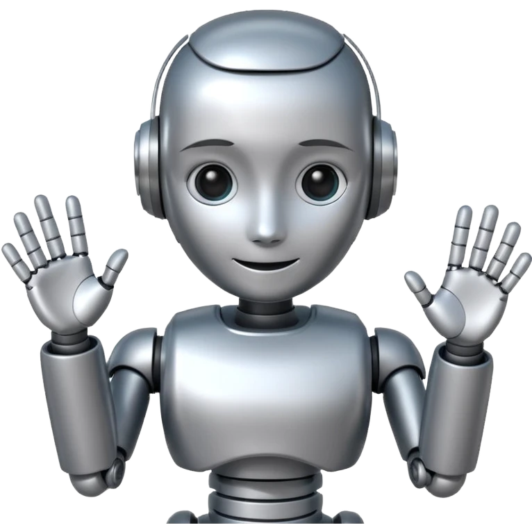 ai robot giving guide  emoji