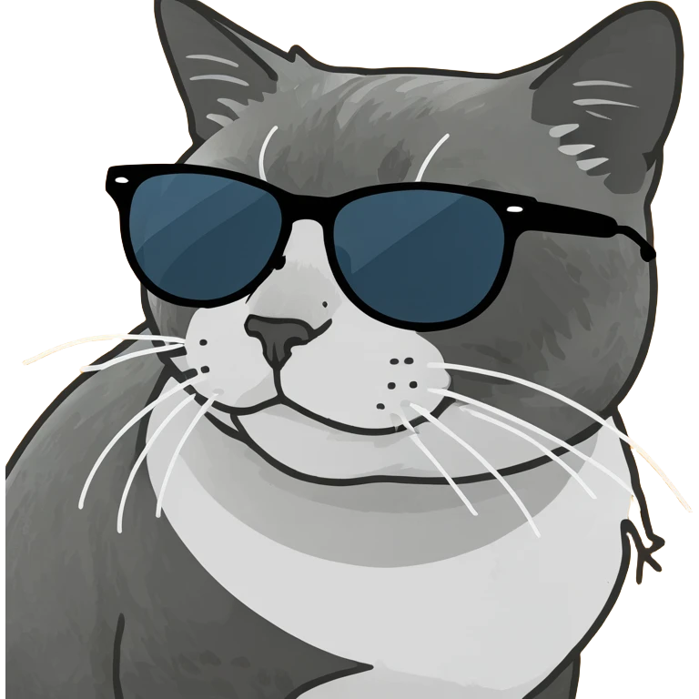 Cat with sunglasses emoji