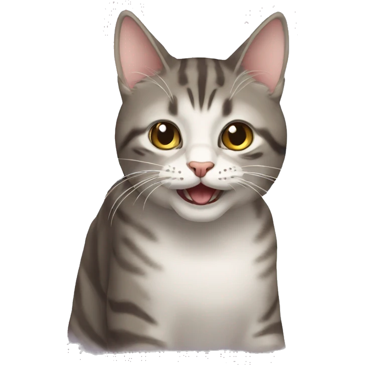 Cat doing mewing emoji